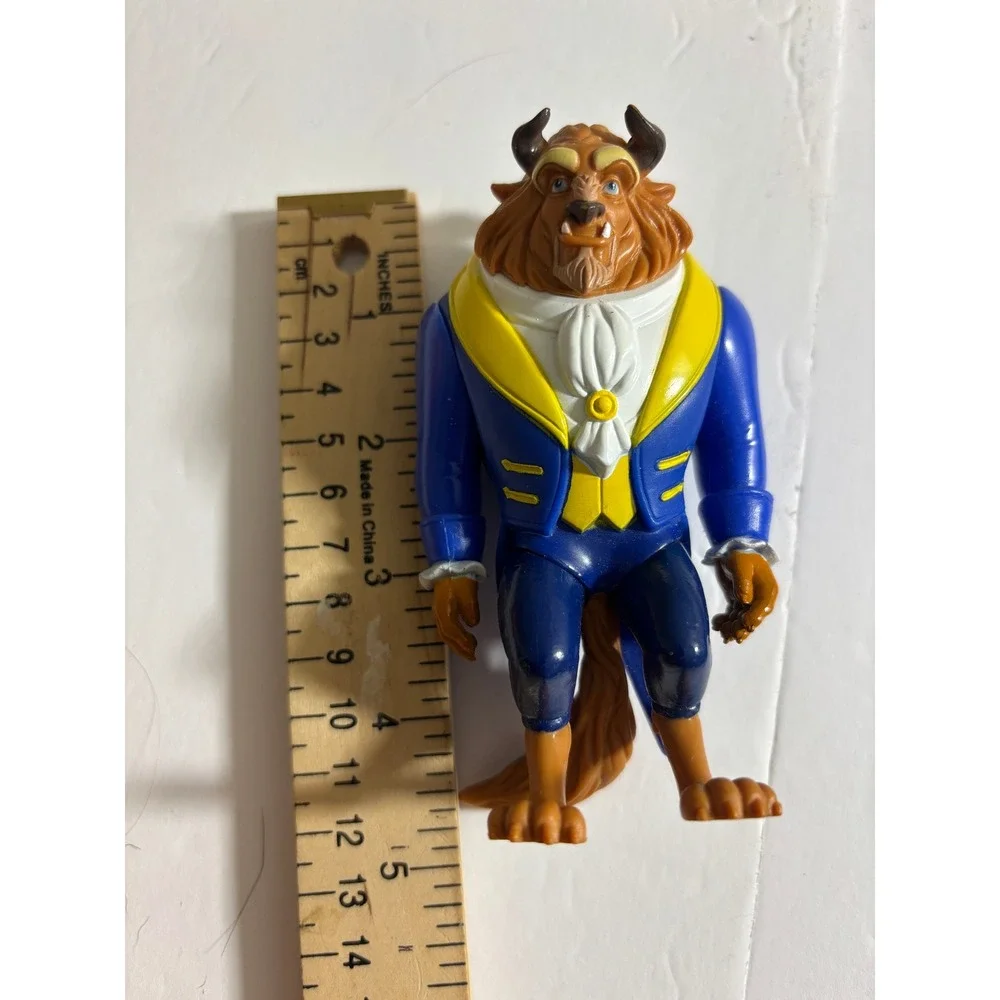 Disney Beauty and the Beast Beast Action Figure Blue Suit Yellow Vest Toy